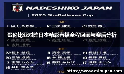 哥伦比亚对阵日本精彩直播全程回顾与赛后分析